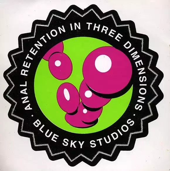 Look at this blue sky studio sticker